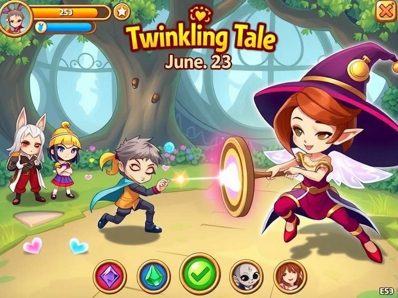 Twinkling Tale combat screenshot showing character using special ability